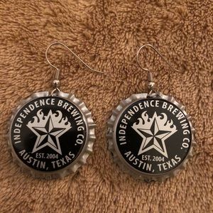 Beer cap earrings